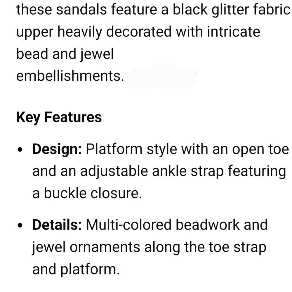 GB Women's Black Glitter Heels w/ Gold Multi Embellishments  Sz 8 & 9M - Picture 7 of 7